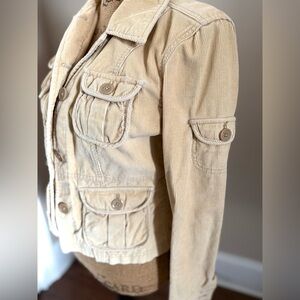 Aeropostale Women's Tan Corduroy Utility Jacket
